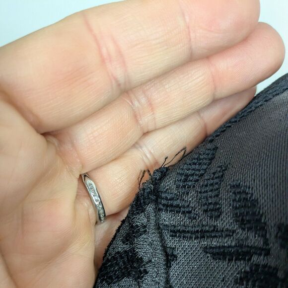 Vintage Tapestry Jacket Blazer XL Reversible Boho Whimsigoth Patchwork Black 90s - Picture 9 of 9